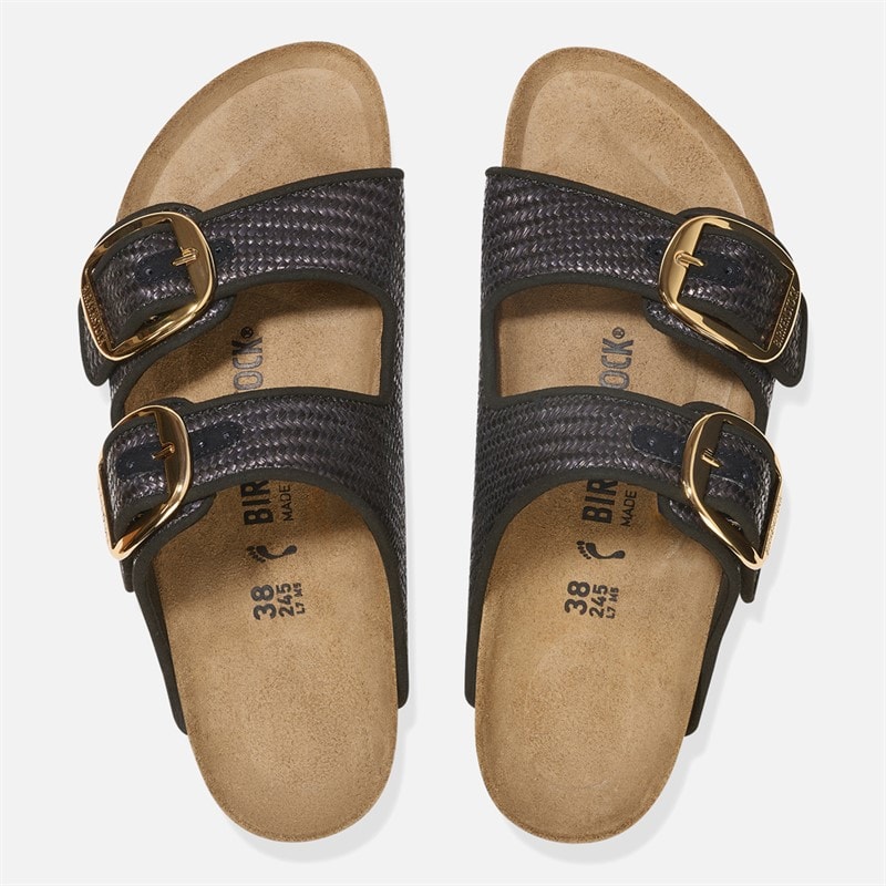 Dames arizona sandalen met grote gesp Zwart - Afbeelding 3
