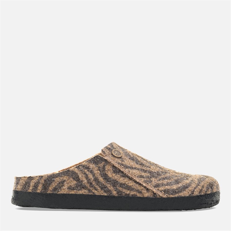Birkenstock Chaussons en peau lainée Zermatt femmes - Zebra Toffee Melange