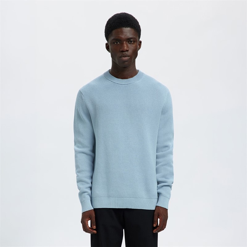 Pull col rond Dane hommes Bleu poussiéreux - Image 1