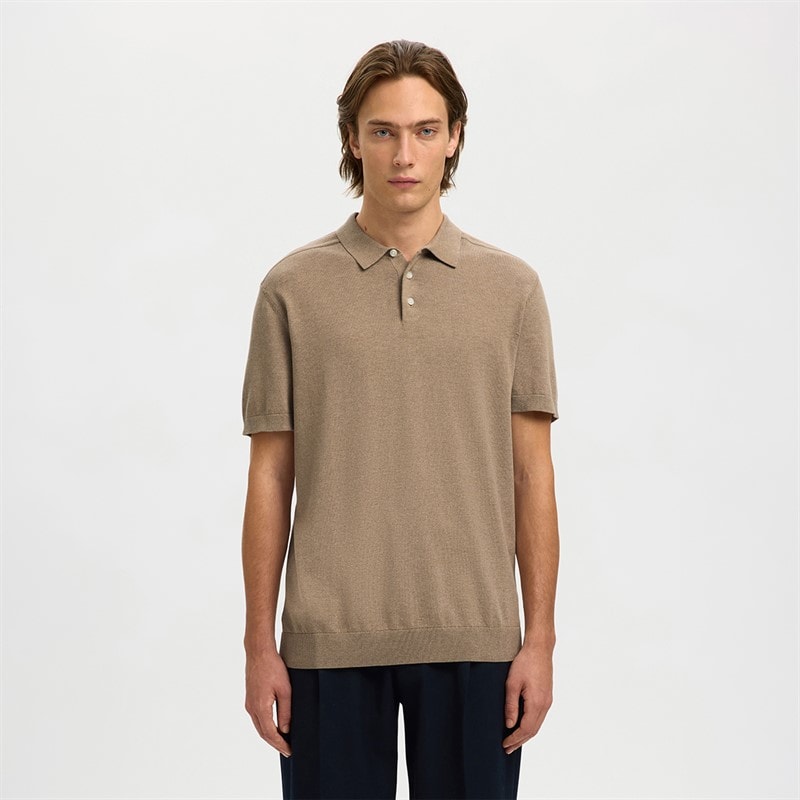 Mężczyźni polo z dzianiny berg Savannah Tan – zdjęcie  1