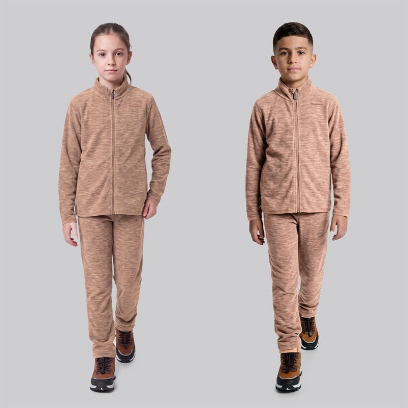 True North Junior set m.fleece - Bark Melange - Afbeelding 1