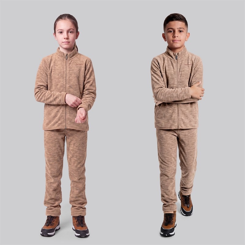 True North Junior set m.fleece - Bark Melange - Afbeelding 3
