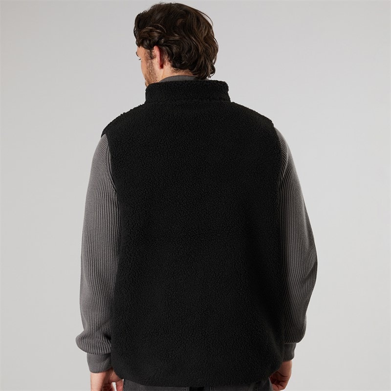 Heren vest van fleece Zwart - Afbeelding 2