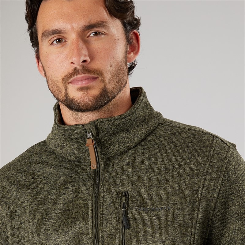 Veste polaire plate hommes Dusty Olive - Image 3