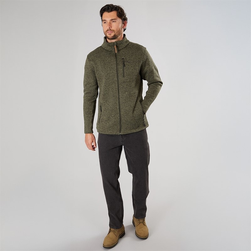 Veste polaire plate hommes Dusty Olive - Image 4