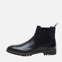 Heren baron leren chelsea boots Zwart