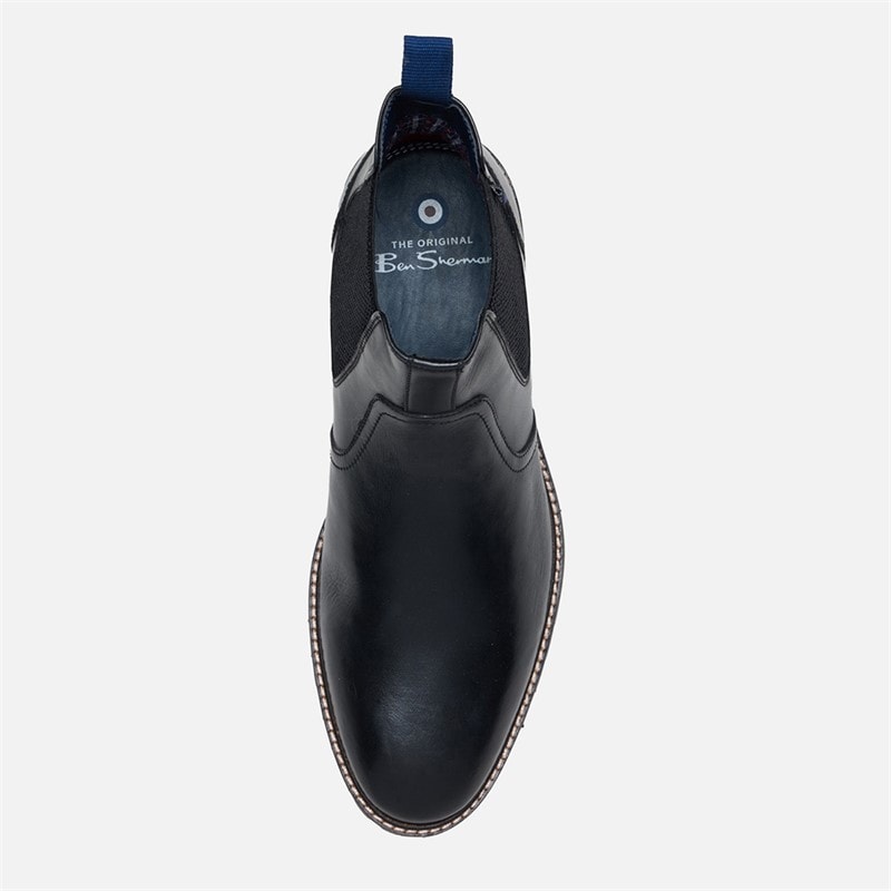 Heren baron leren chelsea boots Zwart - Afbeelding 3