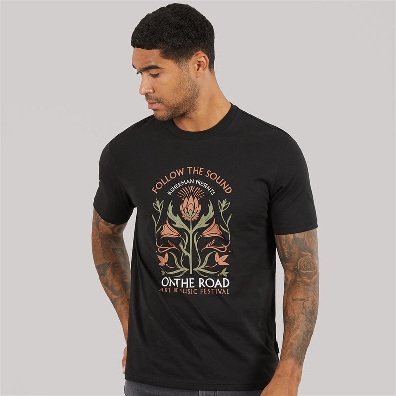 T-shirt festival hommes Noir - Image 1