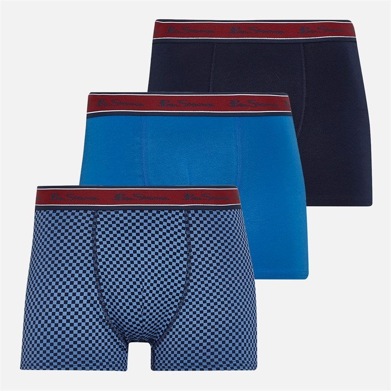 Mężczyźni trzypak bokserki Checker/Plain – zdjęcie  1