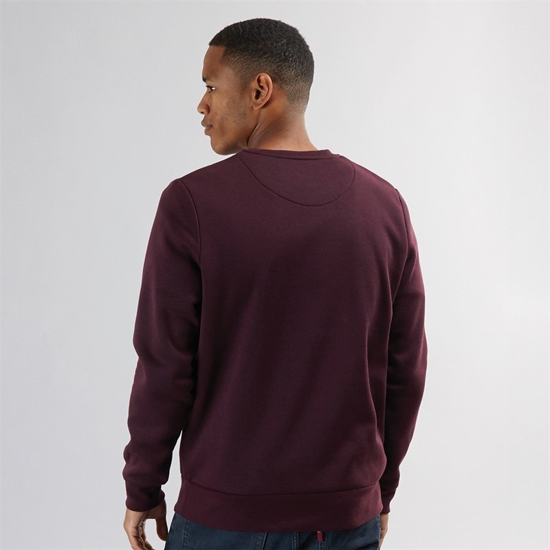 Heren retina trui met ronde hals Bordeaux - Afbeelding 2