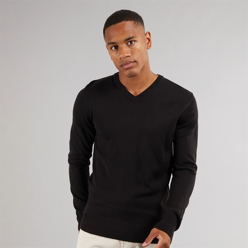 Brave Soul Pull col en V céleste hommes - Noir