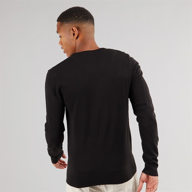 Pull col en V céleste hommes Noir - Image 2
