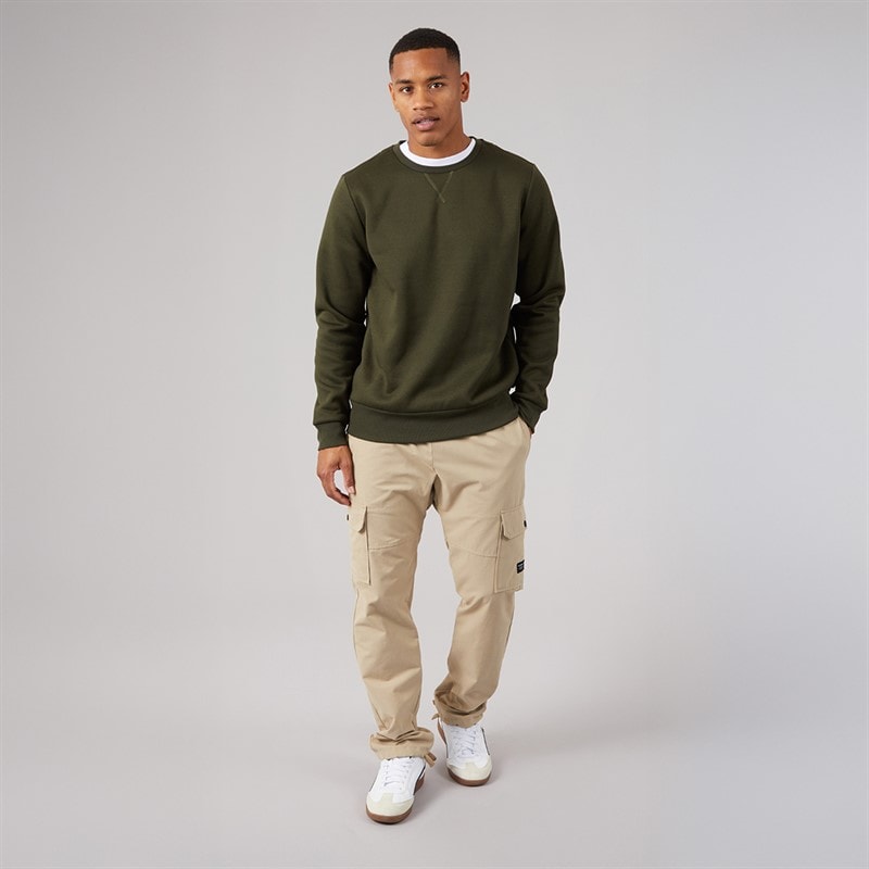 Mężczyźni bluza z okrągłym dekoltem retina Khaki – zdjęcie  3