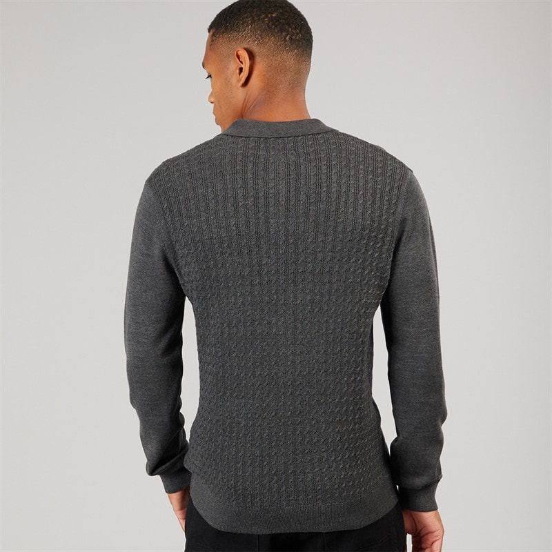 Heren dillinger trui Charcoal Marl - Afbeelding 2