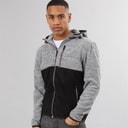 Sweat à capuche zippé Ingleton hommes Écru/Noir/Jet Black