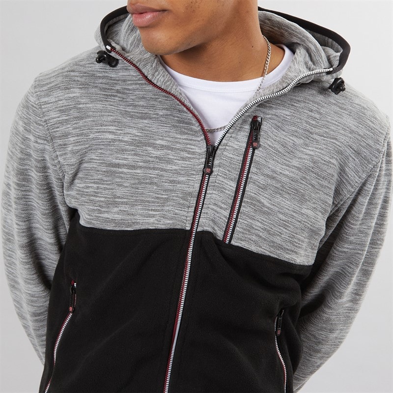 Sweat à capuche zippé Ingleton hommes Écru/Noir/Jet Black - Image 3