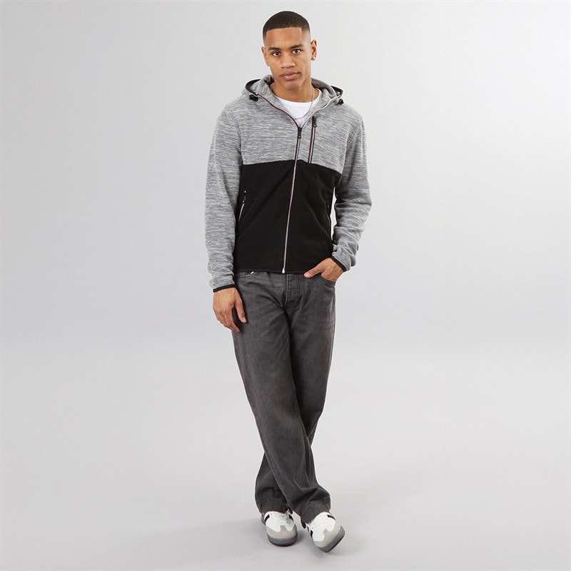 Sweat à capuche zippé Ingleton hommes Écru/Noir/Jet Black - Image 4