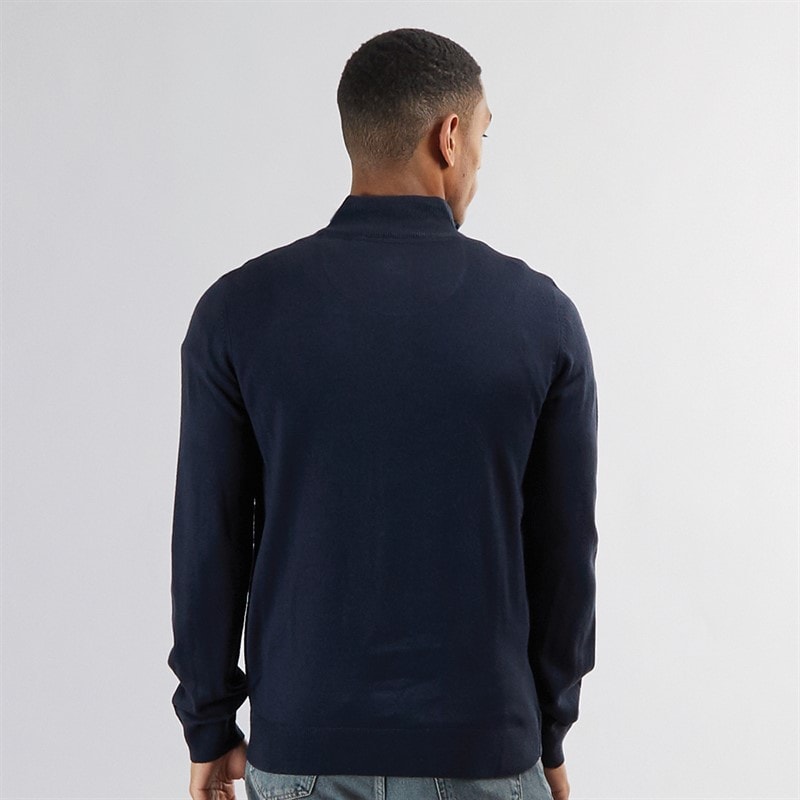 Heren georgie 1/4 rits trui met col Midnight Navy - Afbeelding 2