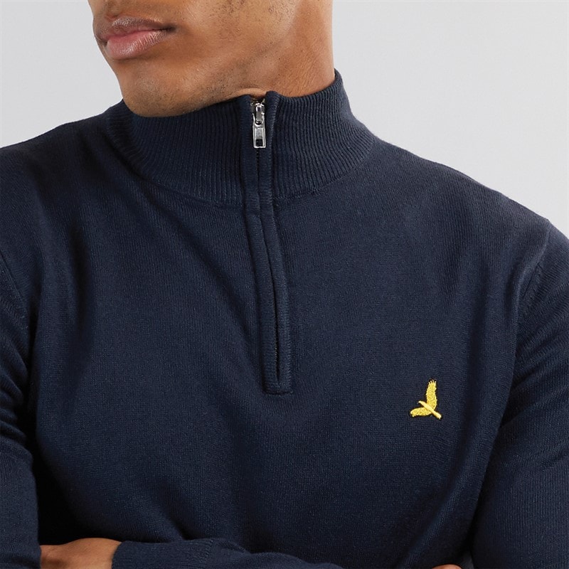 Heren georgie 1/4 rits trui met col Midnight Navy - Afbeelding 5