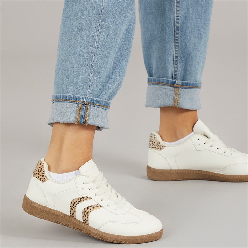 Baskets Brae Soul Jayla femmes Blanc/Leopard - Image 1