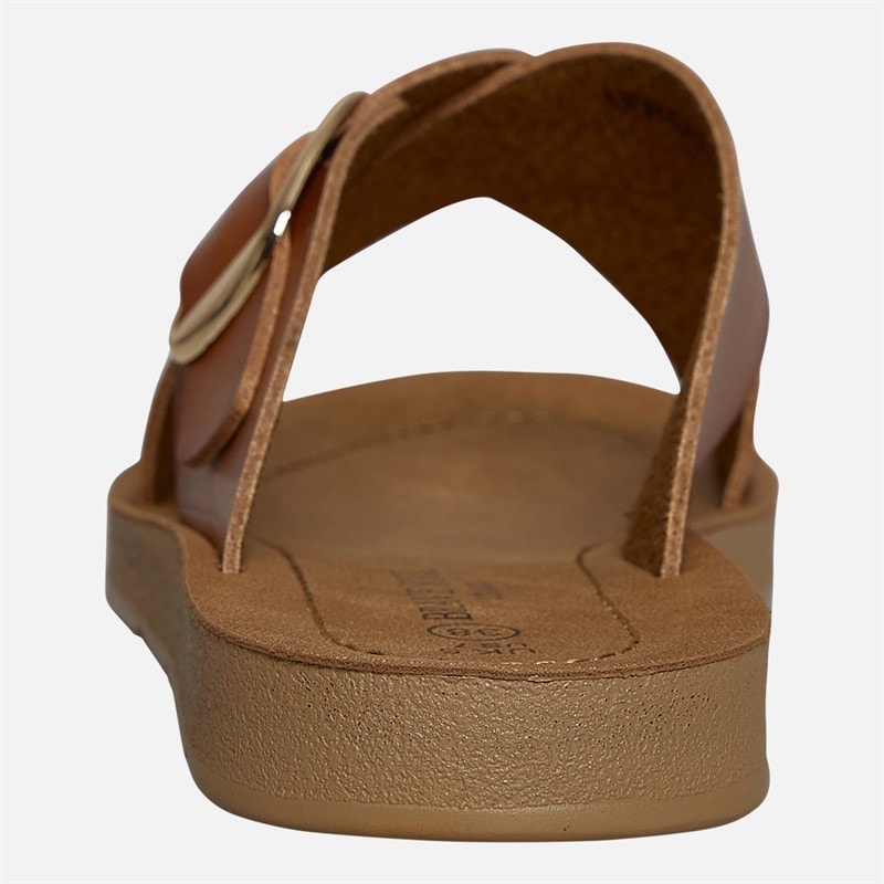 Dames sandalen met kruisbandjes Beige - Afbeelding 4