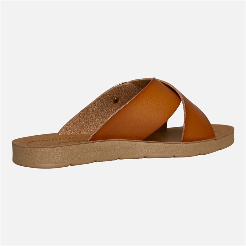 Dames sandalen met kruisbandjes Beige - Afbeelding 5