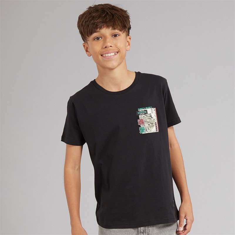 T-shirt Ameyoko garçons Jet Black/Multi Colour - Image 2