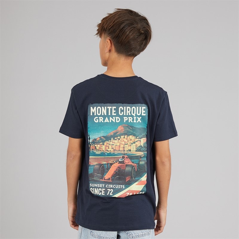 Jungen - Meyan T-Shirt Navy/Mehrfarbiger Print Marineblau/Multi Colour Print - Bild 3