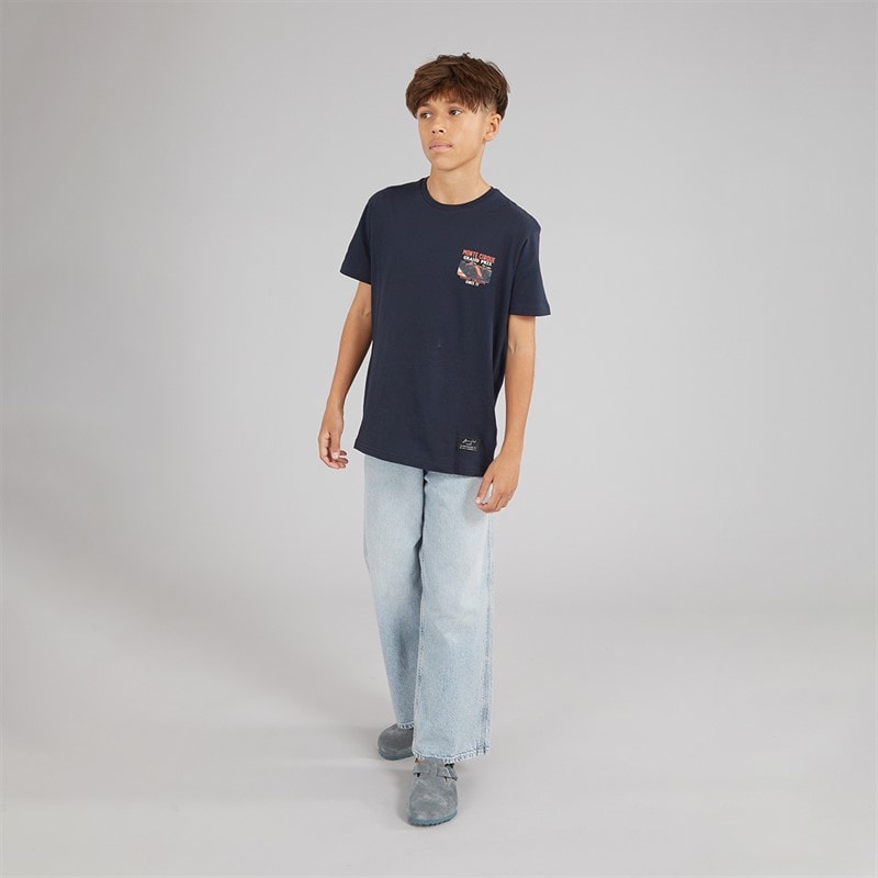 Jungen - Meyan T-Shirt Navy/Mehrfarbiger Print Marineblau/Multi Colour Print - Bild 4