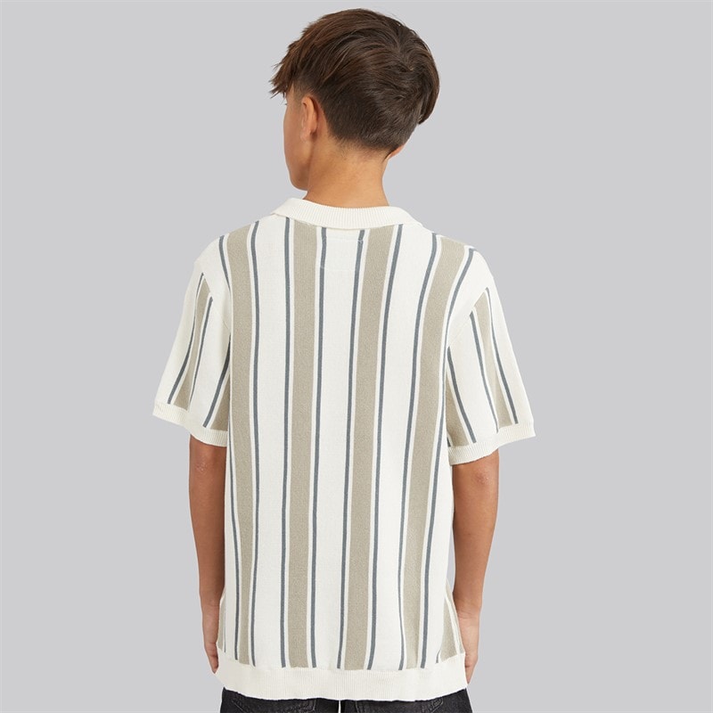 Brave Soul Jongens rialto polo shirt - Cream/Hellgrün/Mid Green - Afbeelding 2