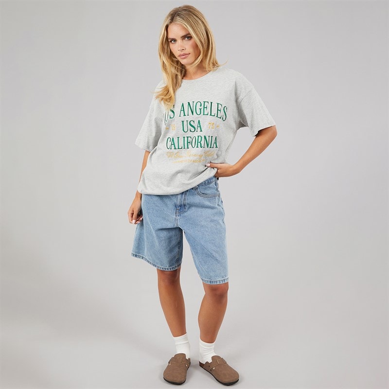 T-shirt Los Angeles femmes Gris Marl/Vert/Gold - Image 3