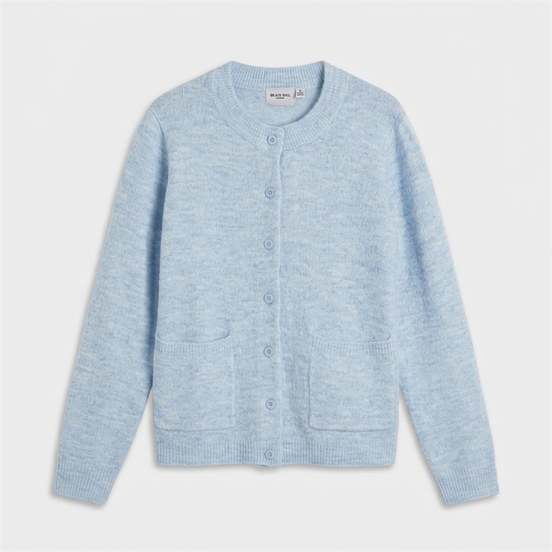 Cardigan à col rond autruche femmes Bleu - Image 1