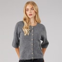 Cardigan à manches courtes Marshal femmes Charcoal Melange