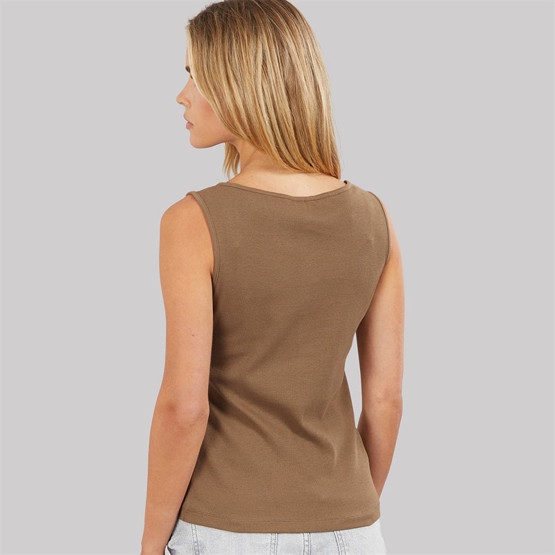 Dames quantum button down vest Mocha - Afbeelding 2