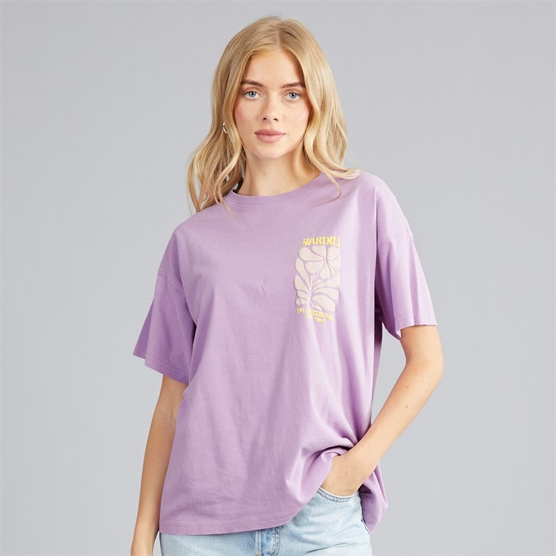 Damskie luksusowa koszulka z nadrukiem Fioletowy Acid Wash/Lilac – zdjęcie  2