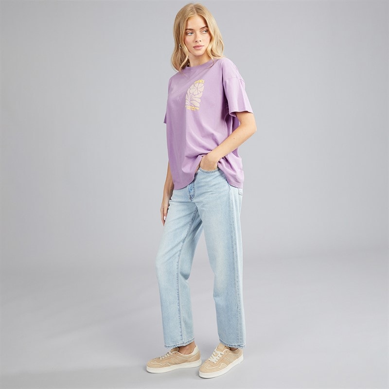 Damskie luksusowa koszulka z nadrukiem Fioletowy Acid Wash/Lilac – zdjęcie  4