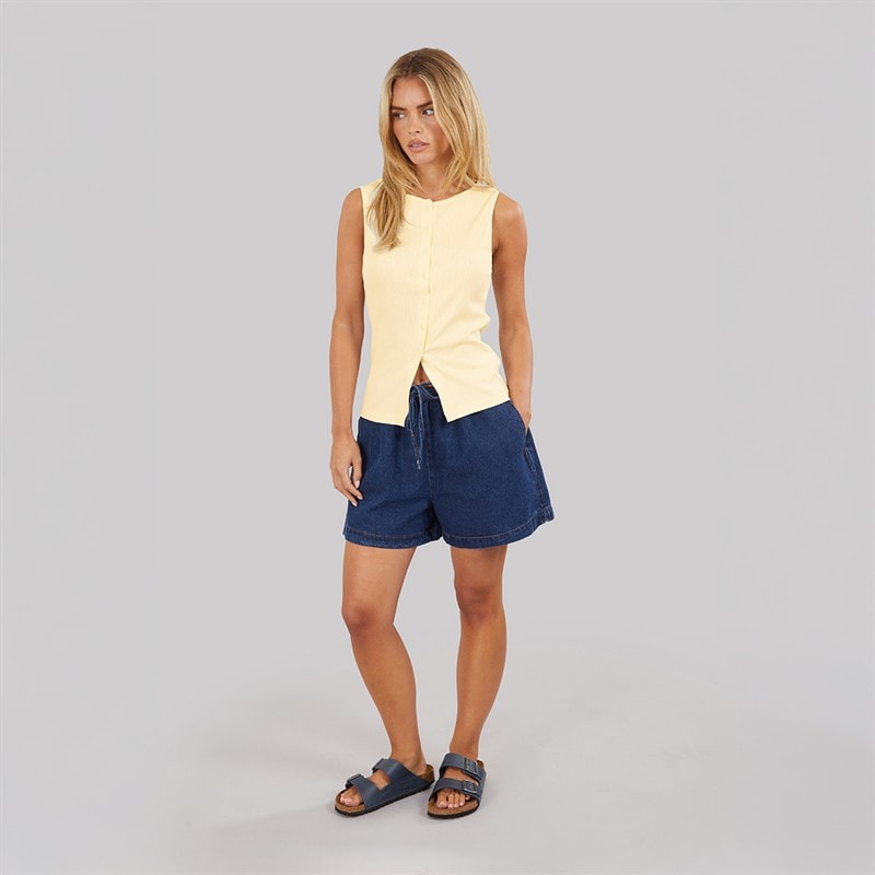 Brave Soul Veste boutonnée Quantum femmes - Pale Lemon - Image 3