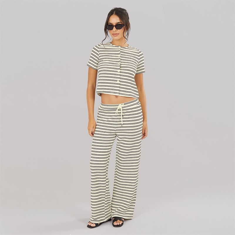 Dames alice gestreepte broek Cream/Zwart - Afbeelding 3