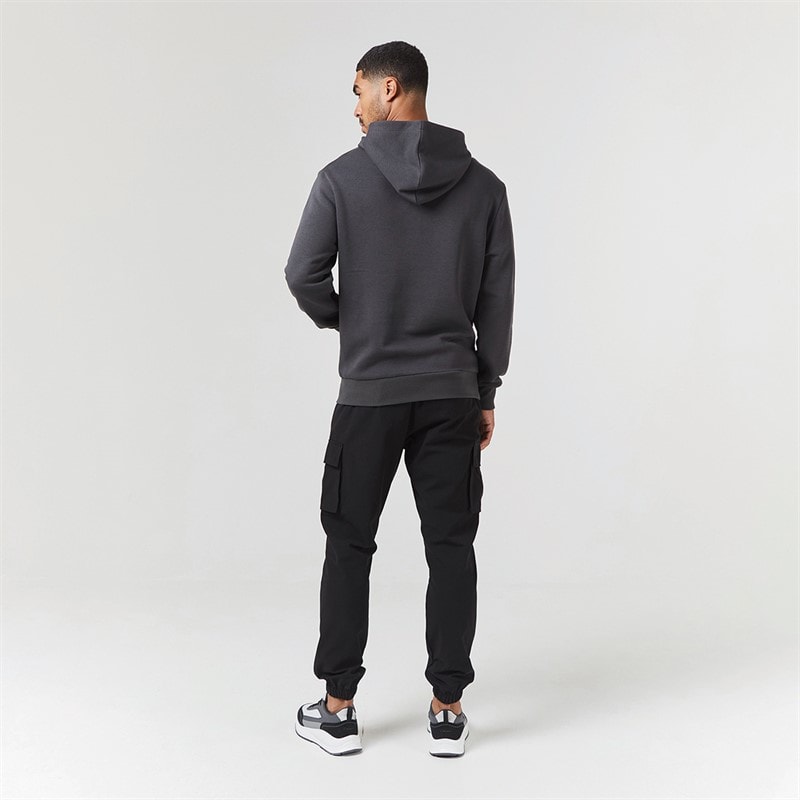 Herren - Hoodie Und Cargo-Hose Co-Ord Charcoal/Schwarz - Bild 3