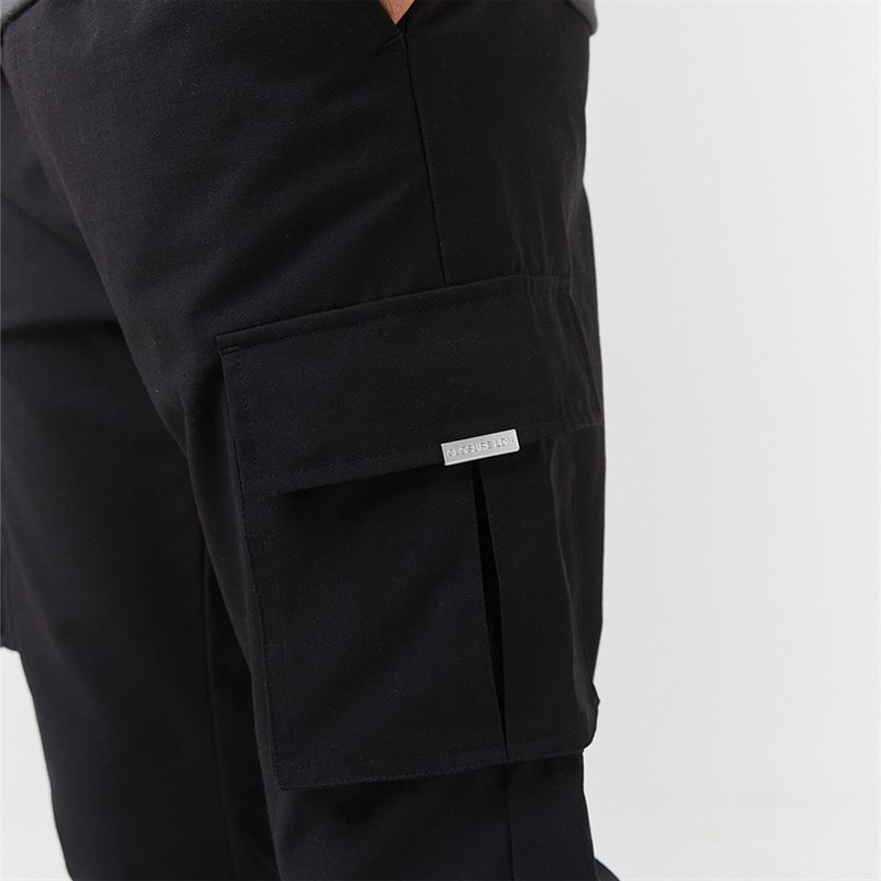 Herren - Hoodie Und Cargo-Hose Co-Ord Charcoal/Schwarz - Bild 5