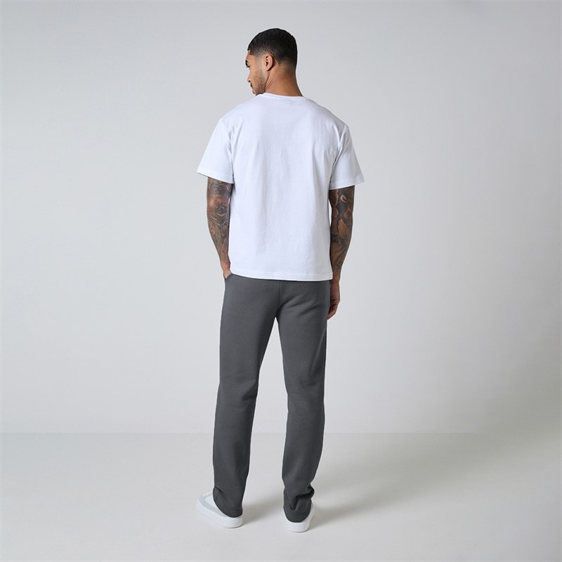 Herren - Entspannte Jogginghose mit Offenem Saum Charcoal - Bild 3