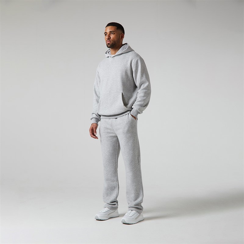 Joggers à ourlet ouvert décontractés hommes Gris clair Marl - Image 4