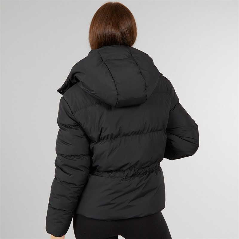 Dames pufferjas met verstelbare taille Zwart - Afbeelding 2