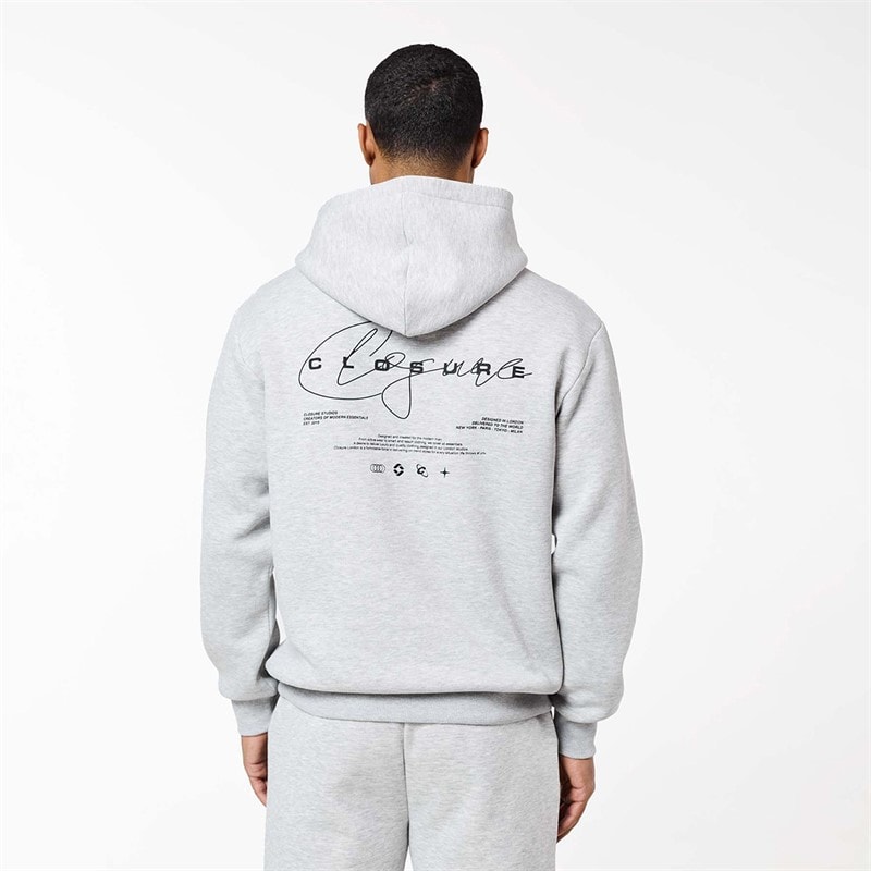 Mężczyźni bluza z kapturem signature studios Grey Marl – zdjęcie  2