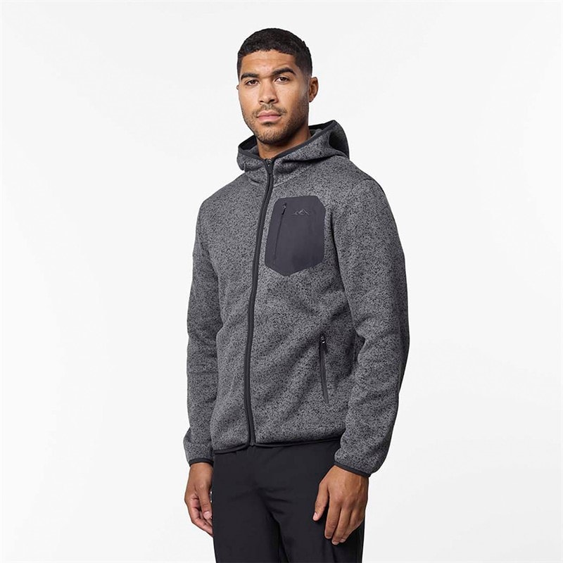 Sweat à capuche en maille technique Heat Seal hommes Gris moyen - Image 1