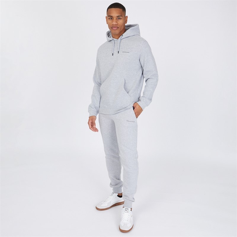Heren chelmere hoodie en joggers set Grey Marl - Afbeelding 1
