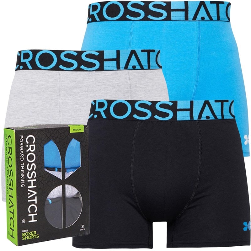 Mężczyźni trzypak bokserek dumas Pack A Czarny/Szary Marl/Malibu Blue – zdjęcie  1