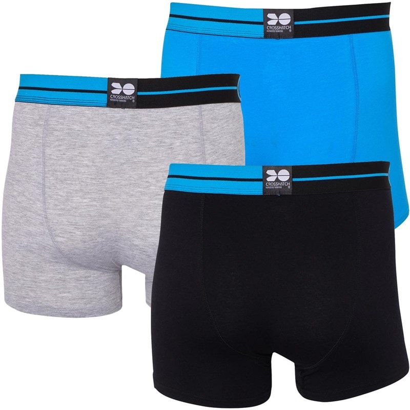 Mężczyźni trzypak bokserek dumas Pack A Czarny/Szary Marl/Malibu Blue – zdjęcie  2