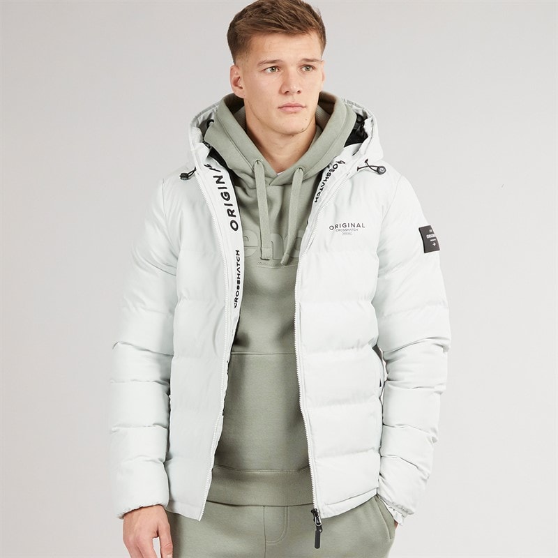 Crosshatch Veste matelassée à capuche Pitsburg hommes - Putty