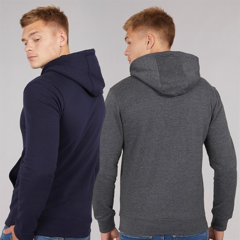 Herren - Traymax Kapuzenpullover Zwei-Pack Navy/Charcoal - Bild 2